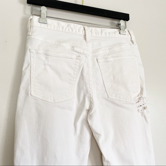FREE PEOPLE Lacey Stilt Distressed Jeans White 27 - Picture 14 of 15
